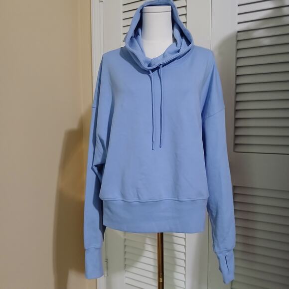 OLD NAVY Active Dynamic Fleece Women's XL Periwinkle Hooded Sweatshirt - Picture 7 of 12